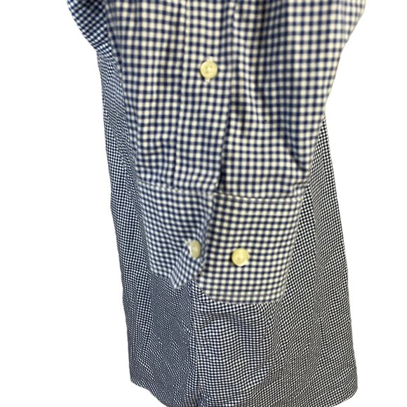 Brooks Brothers Men's Regent Blue White Check Long Sleeve Button Front Shirt 17 - Picture 6 of 9